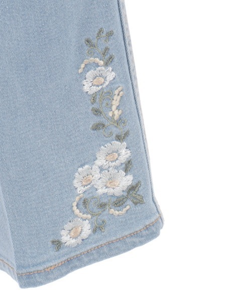 axes femme（アクシーズファム）の「フラワー刺繍裏ゴムデニムＰＴ（その他パンツ・レディース・ケミカルウォッシュ/インディゴブルー・MEDIUM/LARGE）」の4枚目の写真