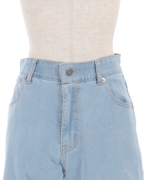 axes femme（アクシーズファム）の「フラワー刺繍裏ゴムデニムＰＴ（その他パンツ・レディース・ケミカルウォッシュ/インディゴブルー・MEDIUM/LARGE）」の5枚目の写真