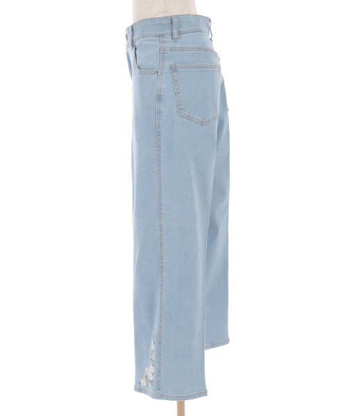 axes femme（アクシーズファム）の「フラワー刺繍裏ゴムデニムＰＴ（その他パンツ・レディース・ケミカルウォッシュ/インディゴブルー・MEDIUM/LARGE）」の9枚目の写真