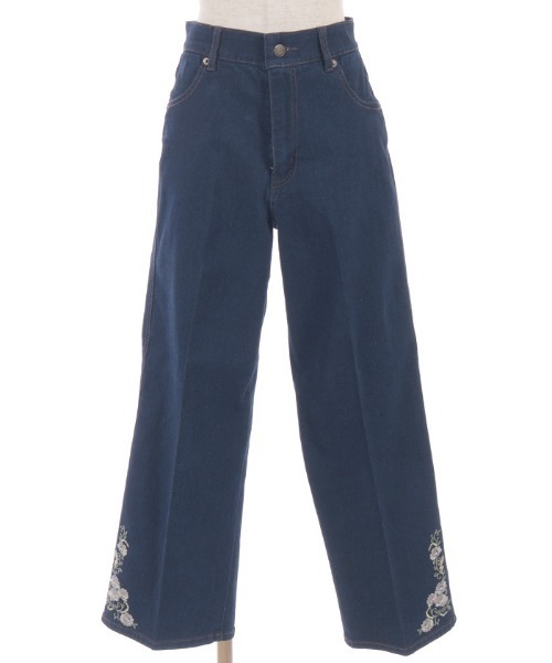 axes femme（アクシーズファム）の「フラワー刺繍裏ゴムデニムＰＴ（その他パンツ・レディース・ケミカルウォッシュ/インディゴブルー・MEDIUM/LARGE）」の16枚目の写真