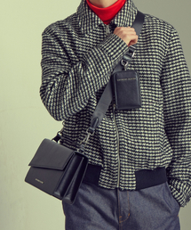 SATURDAY ELEVEN（サタデーイレブン）の「トップステッチレザー ハンドル クロスボディバッグ（メッセンジャーバッグ）」