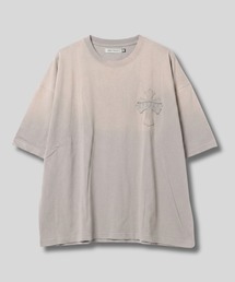 ヴィンテージライク スプレーフェード クロスアップリケTシャツ スプレー抜染