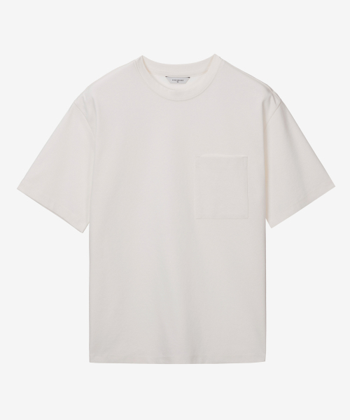 MINDBRIDGE(マインドブリッジ)の「組織変形ポケットセミオーバーフィットTシャツ - 3color MYTS3121(Tシャツ/カットソー・メンズ・ブラウン/ピンク/クリーム・100/95/105/110)」の4枚目の写真