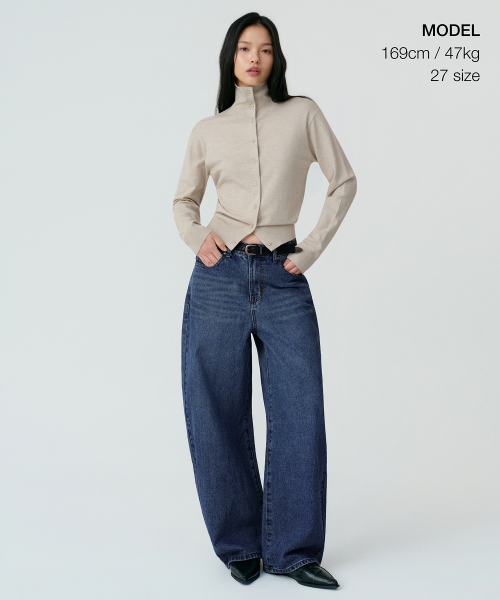 MUSINSA STANDARD WOMAN（ムシンサスタンダードウーマン）の「ウィメンズカーブドデニムパンツ [ミディアムインディゴ]（デニムパンツ・レディース・その他・24/25/26/27/28/29/30）」の19枚目の写真