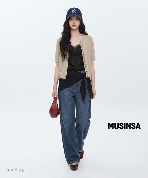 MUSINSA STANDARD WOMAN（ムシンサスタンダードウーマン）の「ウィメンズカーブドデニムパンツ [ミディアムインディゴ]（デニムパンツ・レディース・その他・24/25/26/27/28/29/30）」の12枚目の写真