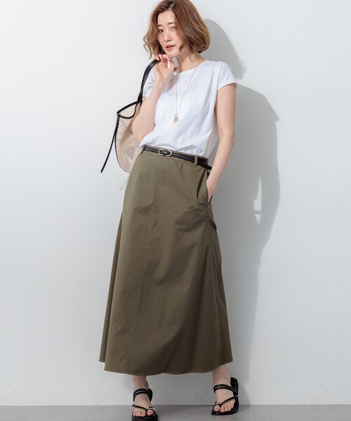 23区 S(ニジュウサンクチイサイサイズ)の「ハイエンド フレンチスリーブ Tシャツ(Tシャツ/カットソー・レディース・ライトグリーン系/ダークブラウン系/ブラック系/ホワイト系・32)」の8枚目の写真