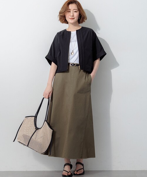 23区 S(ニジュウサンクチイサイサイズ)の「ハイエンド フレンチスリーブ Tシャツ(Tシャツ/カットソー・レディース・ライトグリーン系/ダークブラウン系/ブラック系/ホワイト系・32)」の9枚目の写真