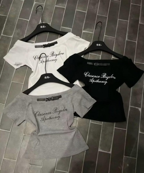lilful(リルフル)の「【26年春夏新作】フロントベルトデザイン レタリングロゴ半袖Tシャツ(Tシャツ/カットソー・レディース・グレー/ホワイト/ブラック・F)」の22枚目の写真