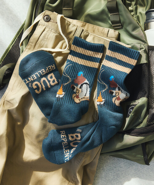 COLEMAN(コールマン)の「Coleman/コールマン 別注ColemanSocks insect shield【虫よけソックス】(ソックス/靴下・メンズ・ブラック/ホワイト/オレンジ/ネイビー・ONE SIZE)」の3枚目の写真