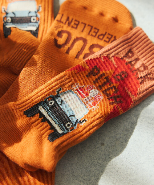 COLEMAN(コールマン)の「Coleman/コールマン 別注ColemanSocks insect shield【虫よけソックス】(ソックス/靴下・メンズ・ブラック/ホワイト/オレンジ/ネイビー・ONE SIZE)」の5枚目の写真