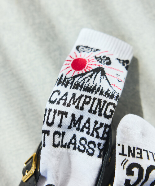 COLEMAN(コールマン)の「Coleman/コールマン 別注ColemanSocks insect shield【虫よけソックス】(ソックス/靴下・メンズ・ブラック/ホワイト/オレンジ/ネイビー・ONE SIZE)」の9枚目の写真