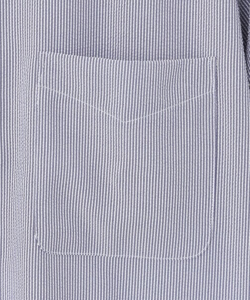 MACKINTOSH PHILOSOPHY(マッキントッシュ フィロソフィー)の「トロッター スクエアボタンダウン ナローサッカーストライプ(シャツ/ブラウス・メンズ・ダークネイビー/ホワイト/ブルー系その他7・40/38)」の8枚目の写真