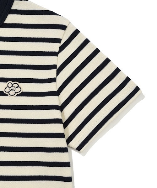 Wacky WiLLy(ワッキーウィリー)の「WOMEN'S STRIPED SHORT SLEEVE T-SHIRT(Tシャツ/カットソー・レディース・クリーム/スカイブルー/グリーン/ネイビー・LARGE/MEDIUM/SMALL)」の9枚目の写真