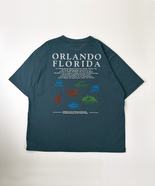 T-MAC OUTING(ティーマック アウティング)の「フロッキープリント 半袖Tシャツ(Tシャツ/カットソー・メンズ・ホワイト/グリーン/チャコール/ブルー・M/L/LL)」の3枚目の写真