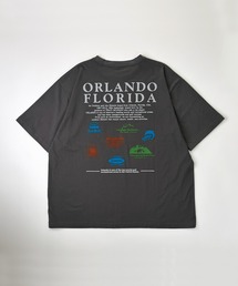 フロッキープリント 半袖Tシャツ