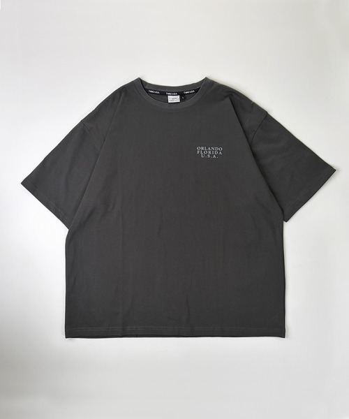 T-MAC OUTING(ティーマック アウティング)の「フロッキープリント 半袖Tシャツ(Tシャツ/カットソー・メンズ・ホワイト/グリーン/チャコール/ブルー・M/L/LL)」の8枚目の写真