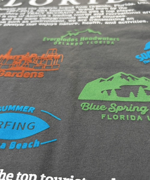 T-MAC OUTING(ティーマック アウティング)の「フロッキープリント 半袖Tシャツ(Tシャツ/カットソー・メンズ・ホワイト/グリーン/チャコール/ブルー・M/L/LL)」の10枚目の写真