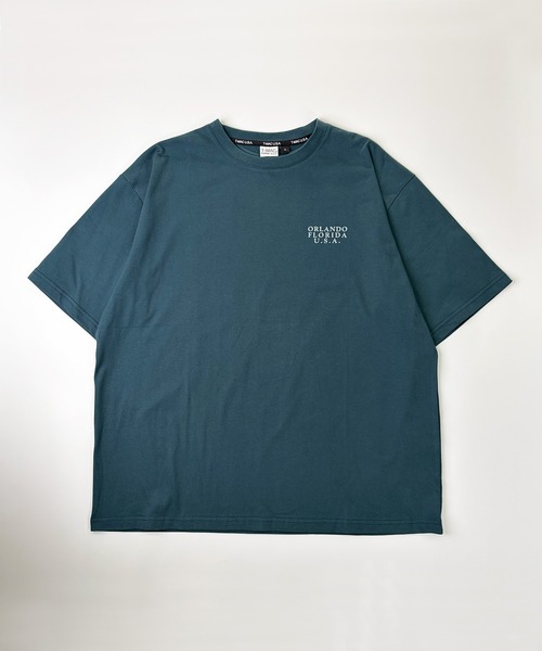 T-MAC OUTING(ティーマック アウティング)の「フロッキープリント 半袖Tシャツ(Tシャツ/カットソー・メンズ・ホワイト/グリーン/チャコール/ブルー・M/L/LL)」の11枚目の写真