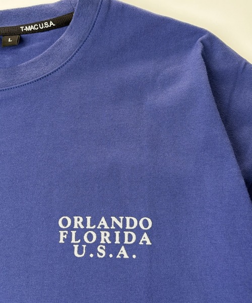 T-MAC OUTING(ティーマック アウティング)の「フロッキープリント 半袖Tシャツ(Tシャツ/カットソー・メンズ・ホワイト/グリーン/チャコール/ブルー・M/L/LL)」の15枚目の写真