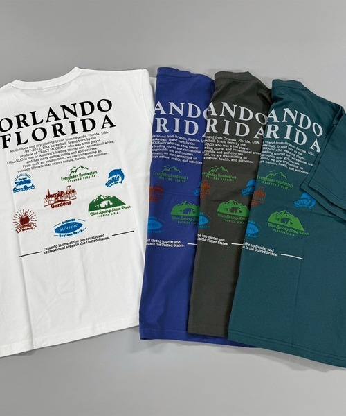 T-MAC OUTING(ティーマック アウティング)の「フロッキープリント 半袖Tシャツ(Tシャツ/カットソー・メンズ・ホワイト/グリーン/チャコール/ブルー・M/L/LL)」の17枚目の写真