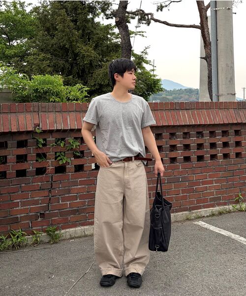 SENTAIR(センテア)の「コンフォートUネック半袖Tシャツ_3カラー(Tシャツ/カットソー・メンズ・ライトグレー/ブラック/アイボリー・FREE)」の20枚目の写真