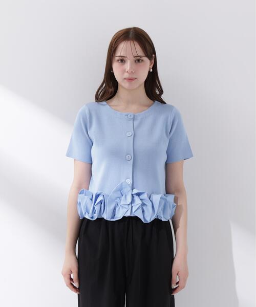 PROPORTION BODY DRESSING(プロポーションボディドレッシング)の「<a>半袖ホイップヘムカーディガン / 1216279501(カーディガン/ボレロ・レディース・ブルー/ホワイト/ネイビー・FREE)」の16枚目の写真