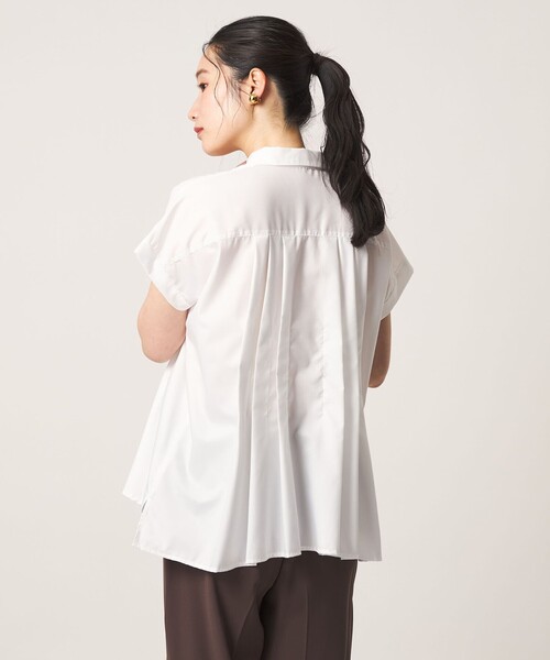 A DAY IN THE LIFE UNITED ARROWS(アデイインザライフユナイテッドアローズ)の「フロントタック ショートスリーブブラウス <A DAY IN THE LIFE>(シャツ/ブラウス・レディース・その他1/オフホワイト/ライトピンク/ブラック・FREE)」の14枚目の写真