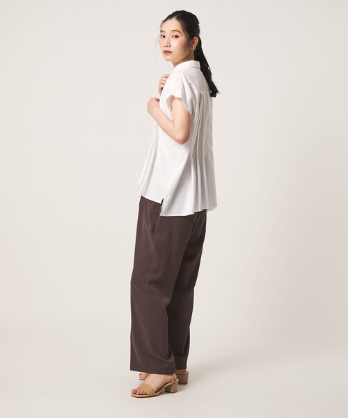 A DAY IN THE LIFE UNITED ARROWS(アデイインザライフユナイテッドアローズ)の「フロントタック ショートスリーブブラウス <A DAY IN THE LIFE>(シャツ/ブラウス・レディース・その他1/オフホワイト/ライトピンク/ブラック・FREE)」の16枚目の写真
