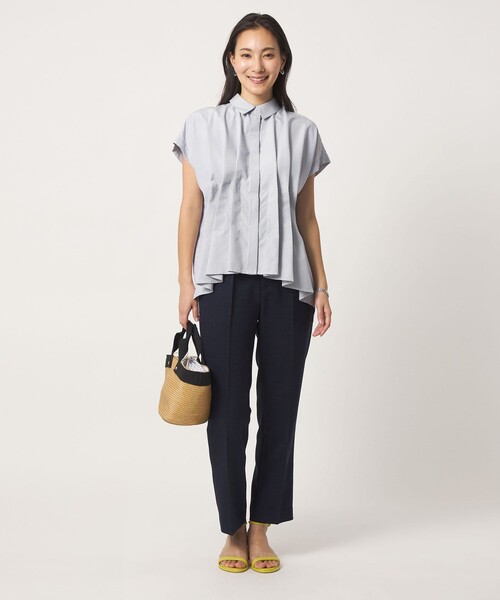 A DAY IN THE LIFE UNITED ARROWS(アデイインザライフユナイテッドアローズ)の「フロントタック ショートスリーブブラウス <A DAY IN THE LIFE>(シャツ/ブラウス・レディース・その他1/オフホワイト/ライトピンク/ブラック・FREE)」の18枚目の写真