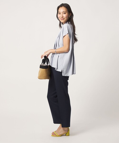 A DAY IN THE LIFE UNITED ARROWS(アデイインザライフユナイテッドアローズ)の「フロントタック ショートスリーブブラウス <A DAY IN THE LIFE>(シャツ/ブラウス・レディース・その他1/オフホワイト/ライトピンク/ブラック・FREE)」の19枚目の写真