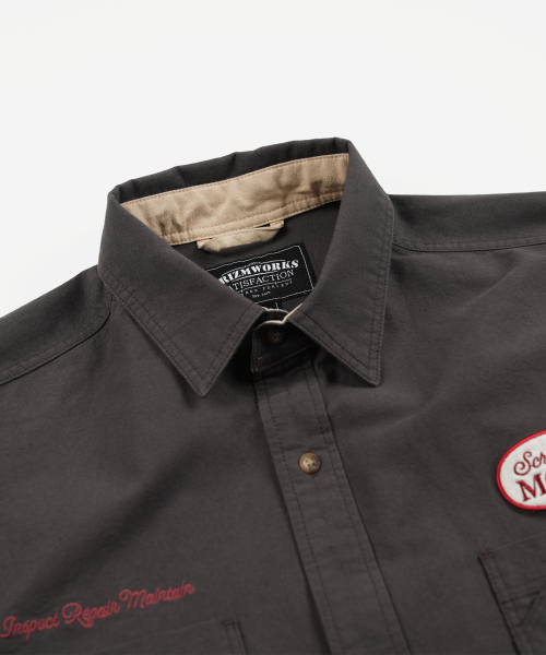FRIZMWORKS（フリズムワークス）の「SCRATCH BUILT MOTORS HALF SHIRT _ CHARCOAL（シャツ/ブラウス・メンズ・その他・MEDIUM/LARGE/X-LARGE）」の2枚目の写真