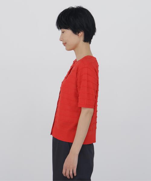human woman(ヒューマンウーマン)の「◆【2WAY/ウォッシャブル】パイルボーダーカーディガン(カーディガン/ボレロ・レディース・ネイビー/ホワイト/レッド・MEDIUM)」の17枚目の写真