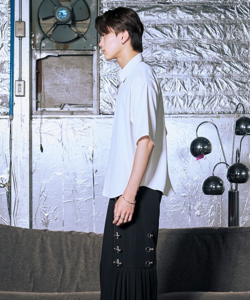 Ellno Loset（エルノロゼット）の「【機能性付き】ノーブルトロミシャツ/SS（シャツ/ブラウス・メンズ・ブラック/オフホワイト/ブルー・SMALL/MEDIUM/LARGE）」の6枚目の写真