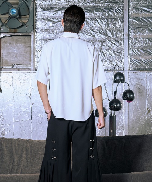 Ellno Loset（エルノロゼット）の「【機能性付き】ノーブルトロミシャツ/SS（シャツ/ブラウス・メンズ・ブラック/オフホワイト/ブルー・SMALL/MEDIUM/LARGE）」の7枚目の写真