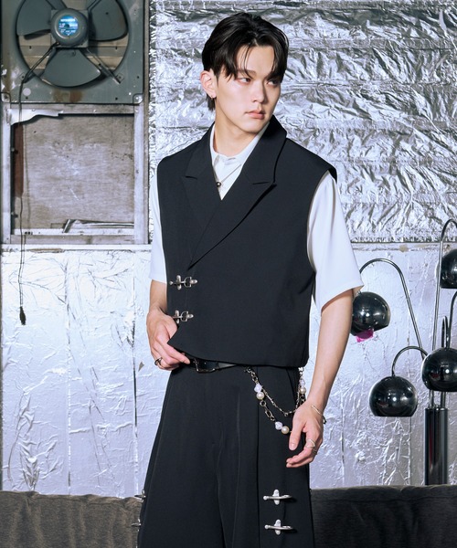 Ellno Loset（エルノロゼット）の「【機能性付き】ノーブルトロミシャツ/SS（シャツ/ブラウス・メンズ・ブラック/オフホワイト/ブルー・SMALL/MEDIUM/LARGE）」の8枚目の写真