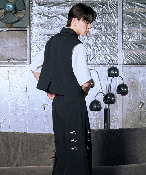 Ellno Loset（エルノロゼット）の「【機能性付き】ノーブルトロミシャツ/SS（シャツ/ブラウス・メンズ・ブラック/オフホワイト/ブルー・SMALL/MEDIUM/LARGE）」の9枚目の写真