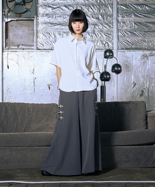 Ellno Loset（エルノロゼット）の「【機能性付き】ノーブルトロミシャツ/SS（シャツ/ブラウス・メンズ・ブラック/オフホワイト/ブルー・SMALL/MEDIUM/LARGE）」の20枚目の写真