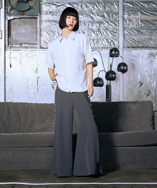 Ellno Loset（エルノロゼット）の「【機能性付き】ノーブルトロミシャツ/SS（シャツ/ブラウス・メンズ・ブラック/オフホワイト/ブルー・SMALL/MEDIUM/LARGE）」の21枚目の写真