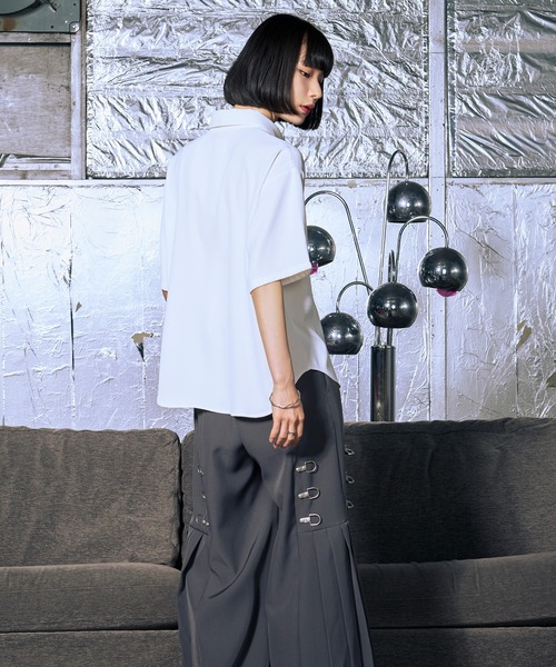 Ellno Loset（エルノロゼット）の「【機能性付き】ノーブルトロミシャツ/SS（シャツ/ブラウス・メンズ・ブラック/オフホワイト/ブルー・SMALL/MEDIUM/LARGE）」の19枚目の写真