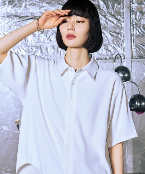 Ellno Loset（エルノロゼット）の「【機能性付き】ノーブルトロミシャツ/SS（シャツ/ブラウス・メンズ・ブラック/オフホワイト/ブルー・SMALL/MEDIUM/LARGE）」の12枚目の写真
