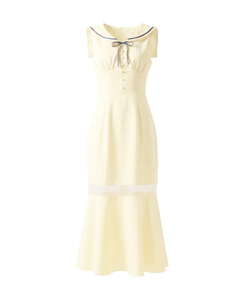 Rose Muse(ロゼミューズ)の「Sailor collar mermaid dress(ワンピース・レディース・イエロー/ホワイト・MEDIUM/SMALL)」の6枚目の写真