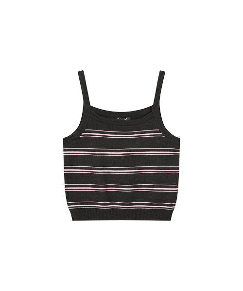 LAP(ラップ)の「ストライプノースリーブ AS1KH166(Tシャツ/カットソー・レディース・アイボリー/チャコールグレー・FREE)」の6枚目の写真