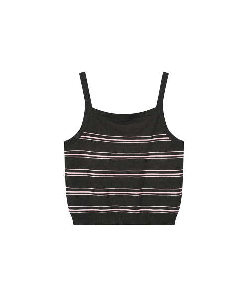 LAP(ラップ)の「ストライプノースリーブ AS1KH166(Tシャツ/カットソー・レディース・アイボリー/チャコールグレー・FREE)」の5枚目の写真