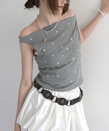 Mili affinity | スタッズ付きノースリーブTシャツ(タンクトップ)