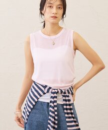 Omekashi | シアーリブフライス2wayタンクトップ(キャミソール)