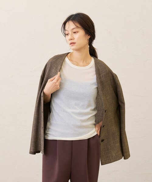 Omekashi(オメカシ)の「シアーリブフライス2wayタンクトップ(キャミソール・レディース・ブラック/ピンク/イエロー/ベージュ/オフホワイト・FREE)」の19枚目の写真
