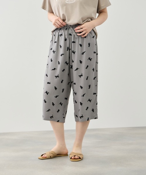 NAVY(ネイビー)の「【SARARI /サラリ】通気性 レーヨン総柄ステテコ(その他パンツ・レディース・ピンク系/ブラック系/ネイビー系/ブルー系その他/グレー系その他・S/M/L)」の6枚目の写真