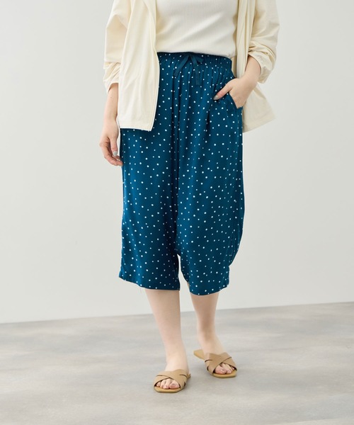 NAVY(ネイビー)の「【SARARI /サラリ】通気性 レーヨン総柄ステテコ(その他パンツ・レディース・ピンク系/ブラック系/ネイビー系/ブルー系その他/グレー系その他・S/M/L)」の18枚目の写真