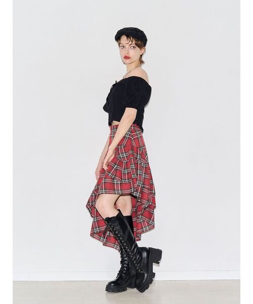 jouetie(ジュエティ)の「ストレッチレースアップロングブーツ(ブーツ・レディース・ボルドー/ブラック・LARGE/MEDIUM/SMALL)」の17枚目の写真