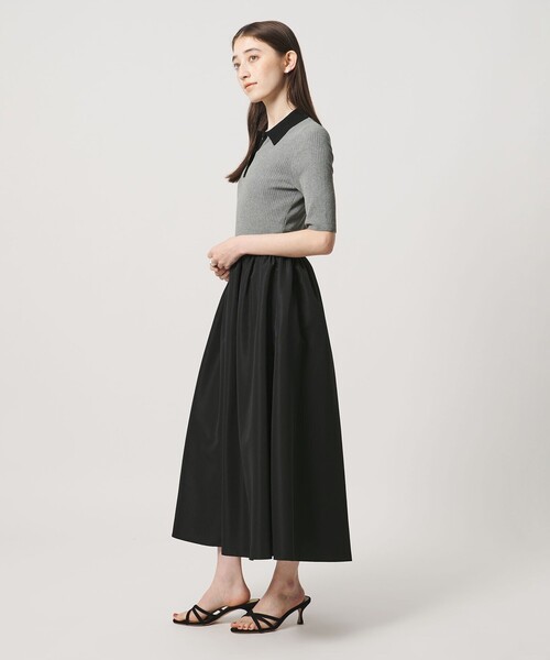 UNITED ARROWS（ユナイテッドアローズ）の「フィット＆フレア ポロワンピース ‐ウォッシャブル‐（ワンピース・レディース・ブラック/グレー系・FREE）」の17枚目の写真